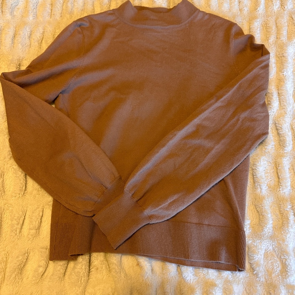 Brown Long Sleeve Crewneck Tee